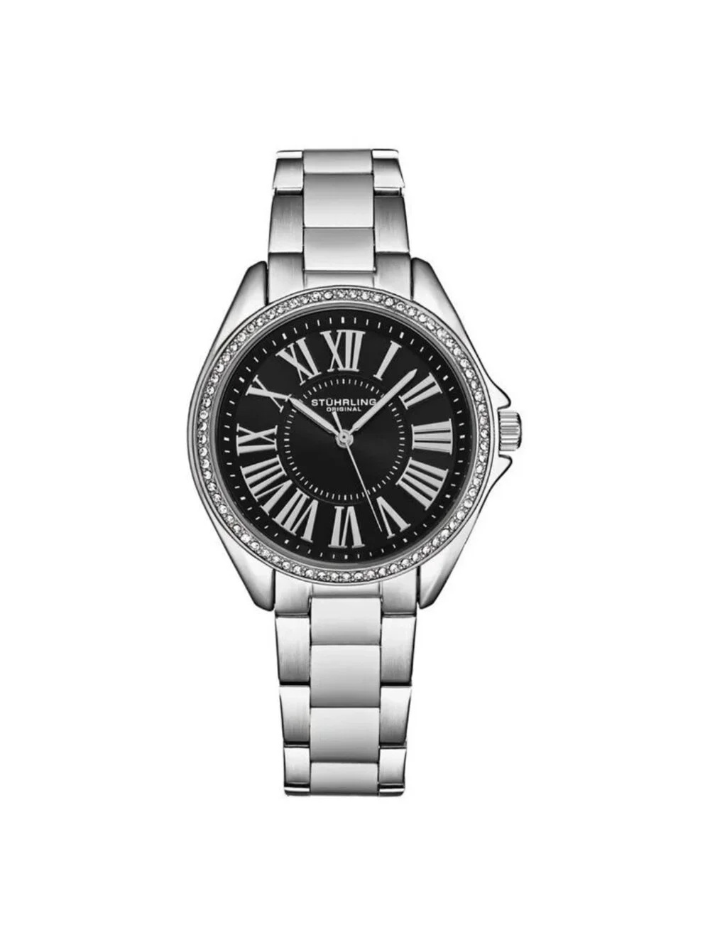 NWT Stuhrling Original Symphony Quartz Black Dial Ladies Watch